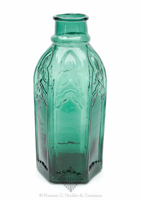 Cathedral Pickle Bottle, Similar in form and construction to Z pg. 455, top right