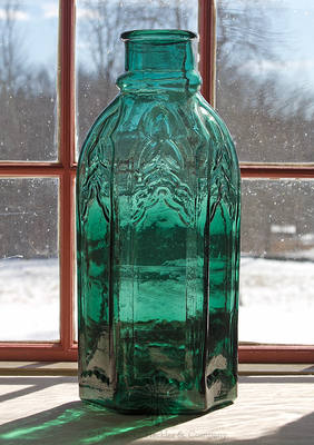 Cathedral Pickle Bottle, Similar in form and construction to Z pg. 455, top right