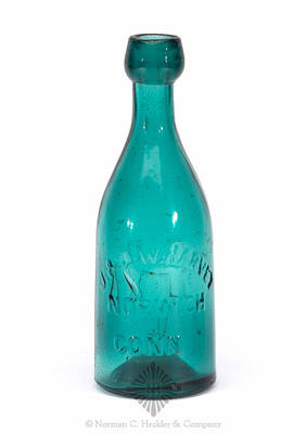 "J. & J.W. Harvey / Norwich / Conn." - "H" Soda Water Bottle, WB pg. 63 and 64