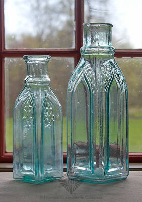 Two Cathedral Pickle Jars, Similar in form and construction to Z pg. 456, top right