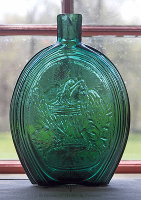 Eagle - Flag And "Coffin & Hay. / Hammonton" Historical Flask, GII-48