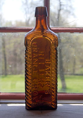 "Baker's / Orange Grove" - "Bitters" Bottle, R/H #B-9