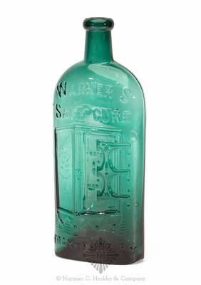 "Warner's / Safe Cure / (Motif Of Safe) / Frankfurt A/M" Medicine Bottle, Similar to AAM pg. 597, similar to Warner's Reference Guide, Ed Ojea and Jack Stecher, #67