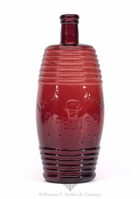 "Liquore De Diavolo / (Devil Motif) / G. Peluso / Napoli" Figural Liquor Bottle