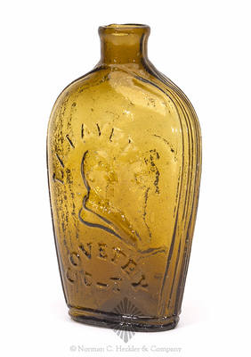 "Lafayette" And Bust - Liberty Cap Portrait Flask, GI-85