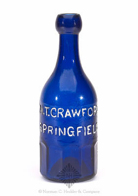 "M.T. Crawford / Springfield." - "Union Glass Works Phila. / Superior / Mineral Water" Bottle, WB pg. 17