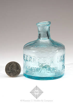 "Herron's Ink / Newville Pa" Master Ink Bottle, Similar in form and construction to C #194