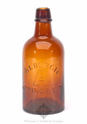 "Alburgh / A / Springs. VT." Mineral Water Bottle, T #V-1B