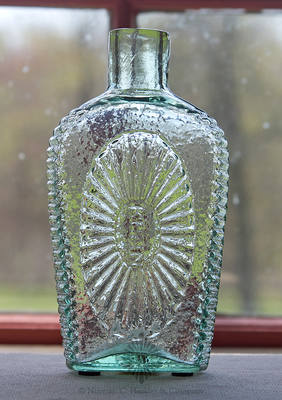 "Keen" - "P & W" Sunburst Flask, Probably GVIII-10