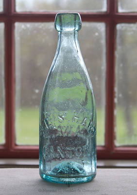 "(Star) E. S. Hart / Canton / CT" - "Superior / Soda Water / Union Glass Works" Soda Water Bottle, WB pg. 41 and 42