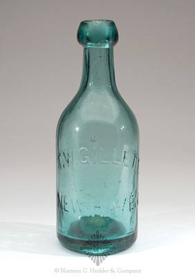 "T.W. Gillett. / New-Haven." - "(Star)" Soda Water Bottle, WB pg. 7