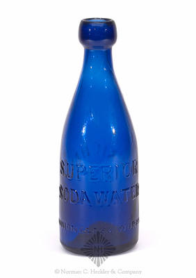 "E.S. & H. Hart" - "Superior / Soda Water / Union Glass Works" Soda Water Bottle, WB pg. 41