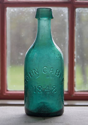 "John Cable / 1848" - "J.C." Soda Water Bottle, Unlisted