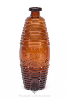 "Old Sachem / Bitters / And / Wigwam Tonic" Figural Bitters Bottle, R/H #O-46