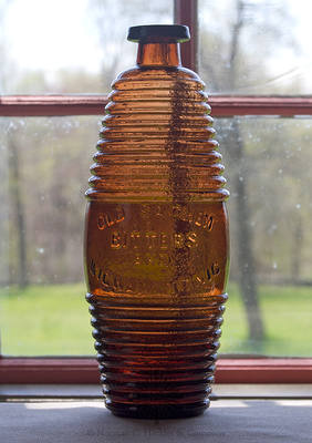 "Old Sachem / Bitters / And / Wigwam Tonic" Figural Bitters Bottle, R/H #O-46