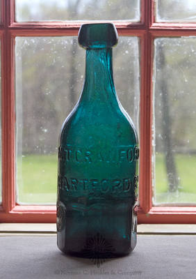 "M.T. Crawford / Hartford Ct." - "Union Glass Works Philad / Superior / Mineral Water" Bottle, WB pg. 17 and 18