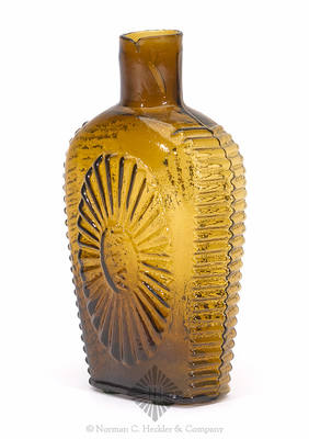 "Keen" - "P & W" Sunburst Flask, Probably GVIII-10