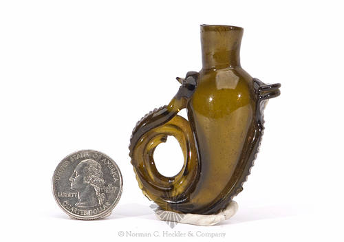 Freeblown Figural Smelling Salts Bottle, Similar in form and construction to MW plate 102, #10