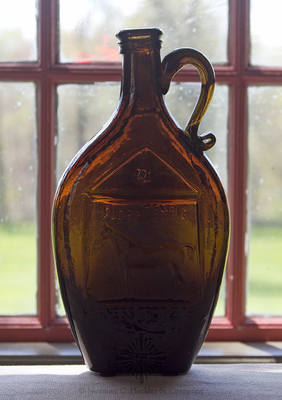 "Flora Temple / (Full Figure Of Horse) / Harness Trot 2.19 3/4" - Reverse Plain Handled Pictorial Flask, GXIII-21