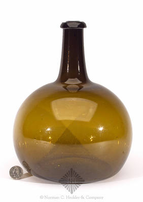 Freeblown Globular Bottle, Similar in form and construction to MW plate 47, #3