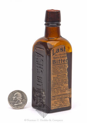 "Lash's Bitters / Natural / Tonic Laxative" Sample Bitters Bottle, R/H # L-33