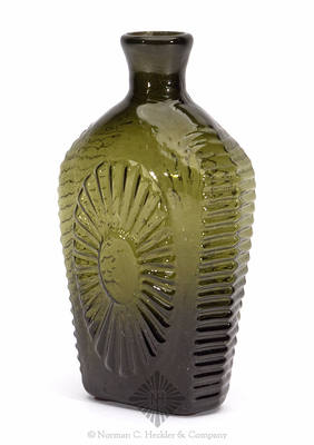 "Keen" - "P & W" Sunburst Flask, Probably GVIII-9