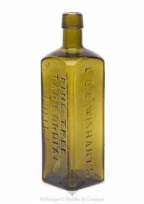 "L.Q.C. Wishart's / Pine Tree / Tar Cordial. / Phila / Patent / (Pine Tree) / 1859" Medicine Bottle, AAM pg. 575