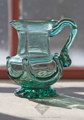 Freeblown Lily Pad Creamer, Similar in form and construction to P color plate 5, top right