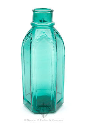 Cathedral Pickle Bottle, Similar in form and construction to Z pg. 436, left