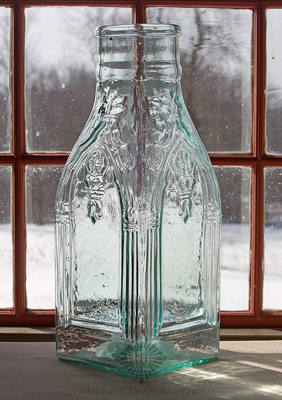 Cathedral Pickle Bottle, Similar in form and construction to Z pg. 456, top left