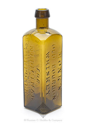 "Monk's / Old Bourbon / Whiskey. / For, / Medicinal / Purposes. / Wilson, Fairbank & Co, / Sole Agents." Medicine Bottle, H #747