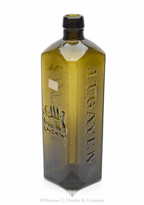 "J.T. Gayen / (Castle With Lions) / Altona" Whiskey Bottle, Similar to H #2521