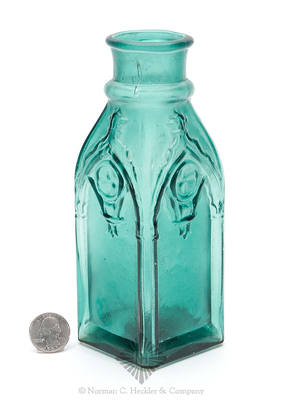 Cathedral Pickle Bottle, Similar in form and construction to Z pg. 456, top right