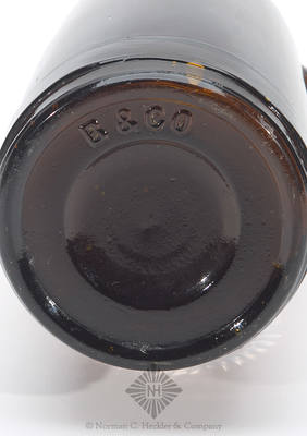 "B & Co" Base Embossed Figural Bitters Type Bottle, Similar in form to R/H #B-32