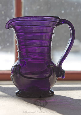 Freeblown Lily Pad Creamer, Similar in form and construction to P plate 83