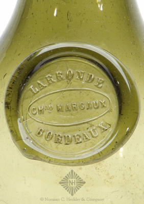 "Larronde / Chau. Margaux / Bordeaux" Applied Seal Wine Bottle, Similar in form and construction to AG plate 149, #1