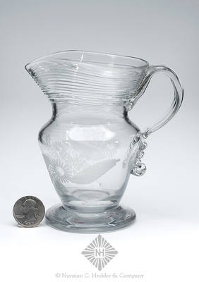 Freeblown Creamer, Similar forms and glassblowing techniques are shown on PG plates 37 and 38