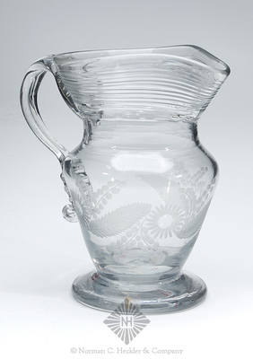 Freeblown Creamer, Similar forms and glassblowing techniques are shown on PG plates 37 and 38