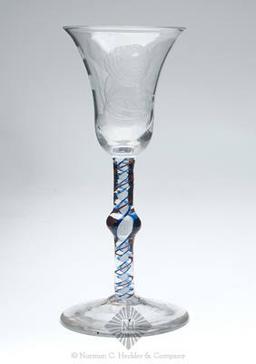 Freeblown Wine Glass, Similar in form and construction to KW fig. 26, #1