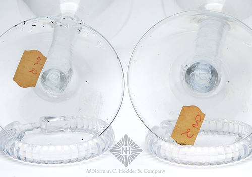 Pair Of Freeblown Wine Glasses, Similar in form and construction to KW fig. 26, #2