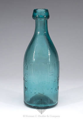 "G.W. Hubbard. / Middletown Ct" Soda Water Bottle, WB #CTS12a