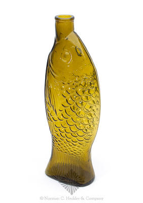 "The / Fish Bitters" - "W.H. Ware / Patented 1866" Figural Bitters Bottle, R/H #F-46