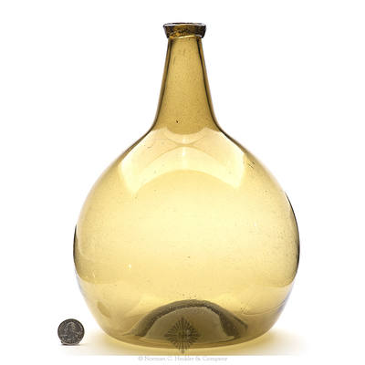 Freeblown Globular Bottle, Similar in form and construction to MW color plate III, top left