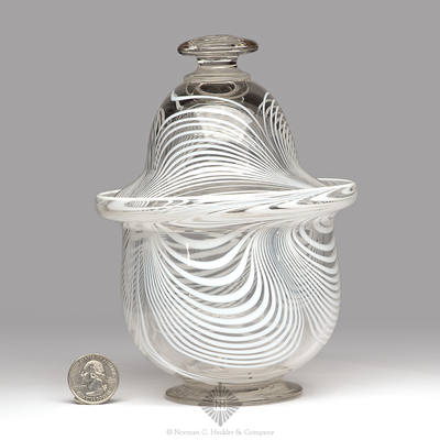 Freeblown Covered Sugar Bowl, Similar in form and construction to PG plate 48