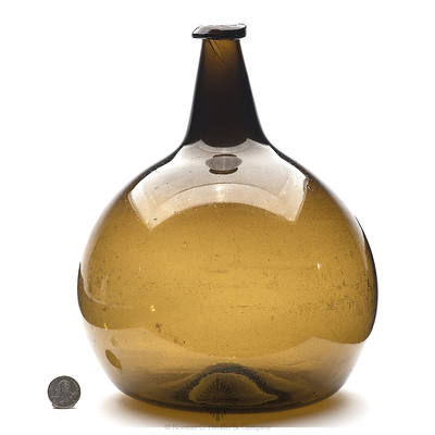 Freeblown Globular Bottle, Similar in form and construction to MW color plate III, top left