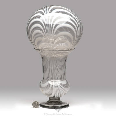 Freeblown Witch Ball And Stand, Similar in form and construction to PG plate 476 and 478