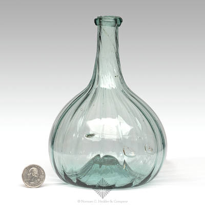 Pattern Molded Globular Bottle, Similar in form and construction to McK plate 236, #4