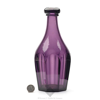 Pressed Glass Back Bar Bottle, B/K #1256b