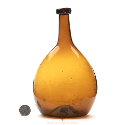 Freeblown Chestnut Bottle, Similar in form and construction to McK plate 224, #11