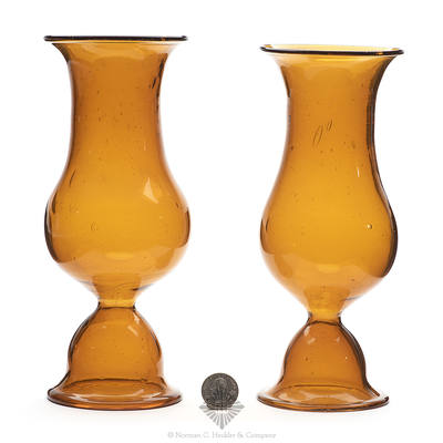 Pair Of Freeblown Witch Ball Stands, Similar to P fig. 1